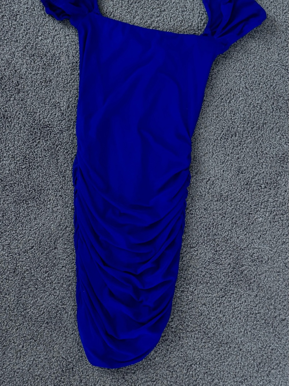 Lucy in the Sky Royal Blue Ruched Pencil Skirt
